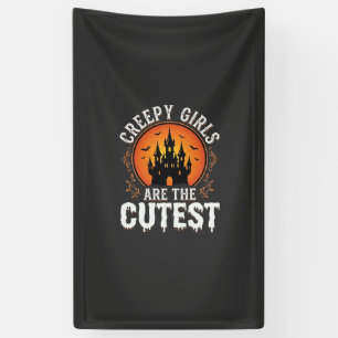 Gruselige Mädchen sind das süßeste gotische Hallow Banner