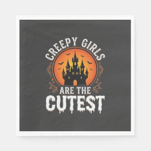 Gruselige Mädchen sind das süßeste gotische Hallow Serviette