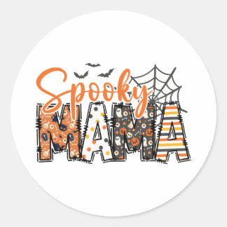 Gruselige Mama Halloween Aufkleber