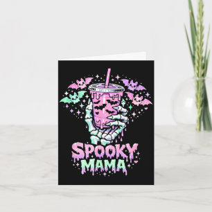 Gruselige Mama Pastell Goth Skeletthand Kaffee Mut Karte