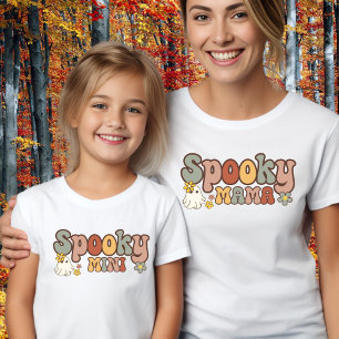 Gruselige Mama Retro-Halloween-Mommy-und-Ich-Match T-Shirt