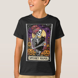 Gruselige Mama Tarot Karte für Halloween Totenkopf T-Shirt