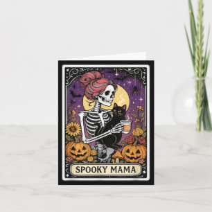 Gruselige Mama Tarotkarte für Halloween Totenkopf Karte