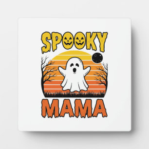 Gruselige Mama Vintage Geist Halloween-Shirt-Desig Fotoplatte