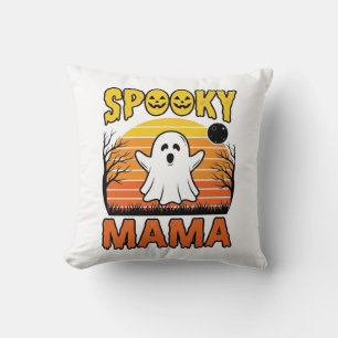 Gruselige Mama Vintage Geist Halloween-Shirt-Desig Kissen