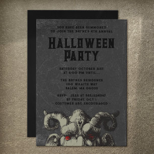 Gruselige Monster Halloween-Party Einladung