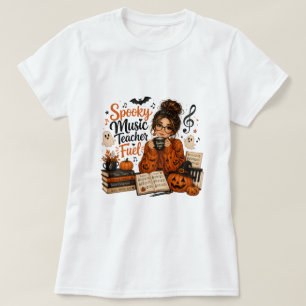 Gruselige Musiklehrerin Treibstoff Halloween Fraue T-Shirt