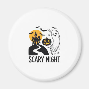 Gruselige Nacht Halloween Spukhaus Geist Design_1 Magnet