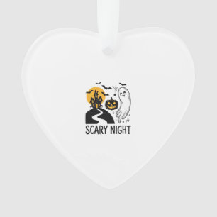 Gruselige Nacht Halloween Spukhaus Geist Design_1 Ornament