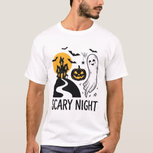 Gruselige Nacht Halloween Spukhaus Geist Design_1 T-Shirt
