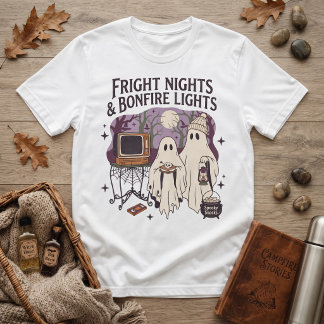 Gruselige Nächte & Lagerfeuerlichter Halloween-Gei T-Shirt