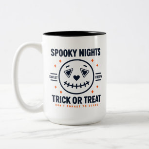 Gruselige Nächte Süßes oder Saures Halloween Zweifarbige Tasse