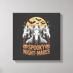Gruselige Nachtstuten Halloween Pferd Leinwanddruck