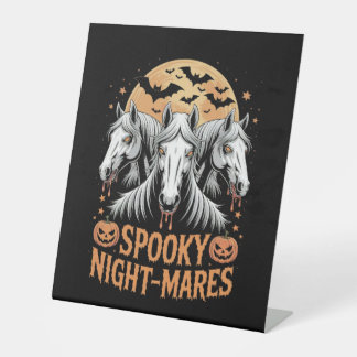 Gruselige Nachtstuten Halloween Pferd Sockelschild