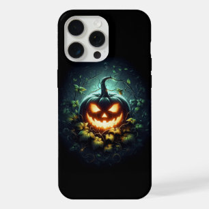 Gruselige Natur leuchtender Halloween-Kürbis iPhone 15 Pro Max Hülle
