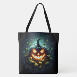 Gruselige Natur leuchtender Halloween-Kürbis Tasche