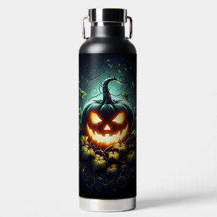 Gruselige Natur leuchtender Halloween-Kürbis Trinkflasche
