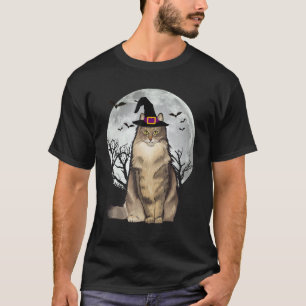 Gruselige Norwegische Waldkatzen-Hexenhut Hallowee T-Shirt