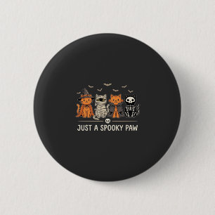 Gruselige Pfote Halloween Katzenkostüm Vektor Desi Button