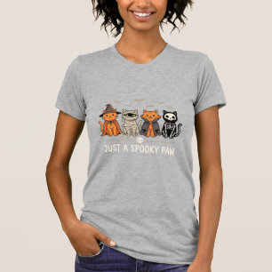 Gruselige Pfote Halloween Katzenkostüm Vektor Desi T-Shirt