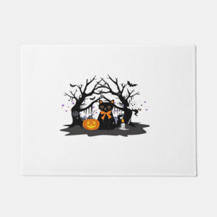 Gruselige Pfoten & Kürbis Halloween-Nächte Klassis Fußmatte