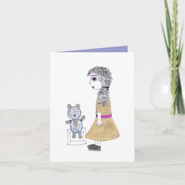 gruselige Puppe Karte (Vorderseite)