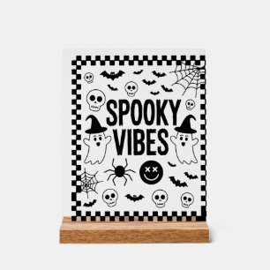 Gruselige Retro-Halloween-Stimmung Acrylschild