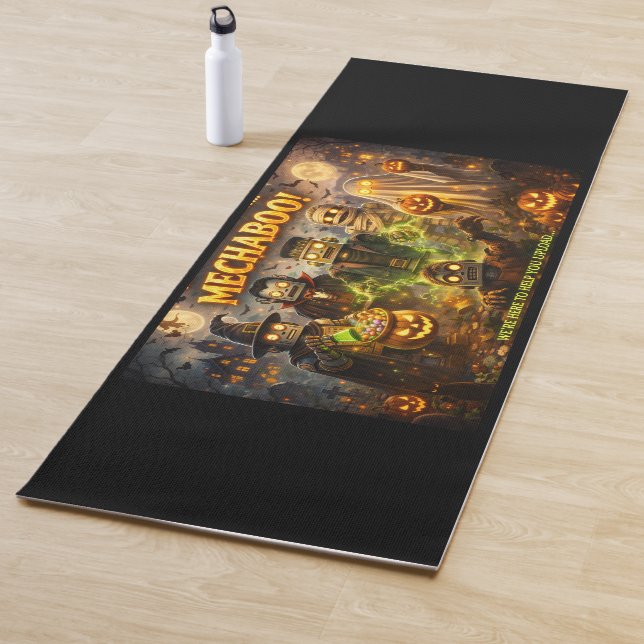 Gruselige Robot-Halloween-Yogamatte de Yogamatte (Beispiel)