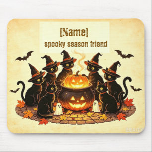 Gruselige Saison Freundin Personalisiertes Hallowe Mousepad