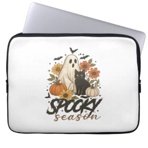 Gruselige Saison Geist Retro Gruselige Floral Hall Laptopschutzhülle
