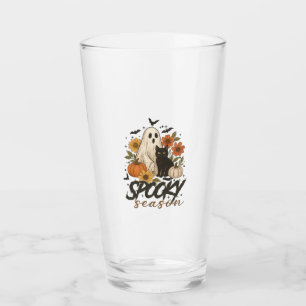 Gruselige Saison Geist Retro Gruseliger Blumen Hal Glas