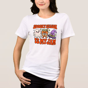 Gruselige Saison Kürbis-Marmelade Halloween T-Shir Tri-Blend Shirt