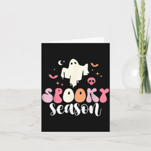 Gruselige Saison Lustiges Gespenst Halloween Kostü Karte