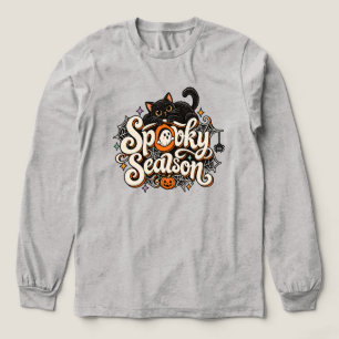 Gruselige Saison Süße Schwarze Katzen-Geist Tri-Blend Shirt