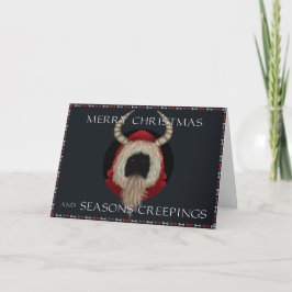 Gruselige Sankt- oder Krampusweihnachtskarte Karte
