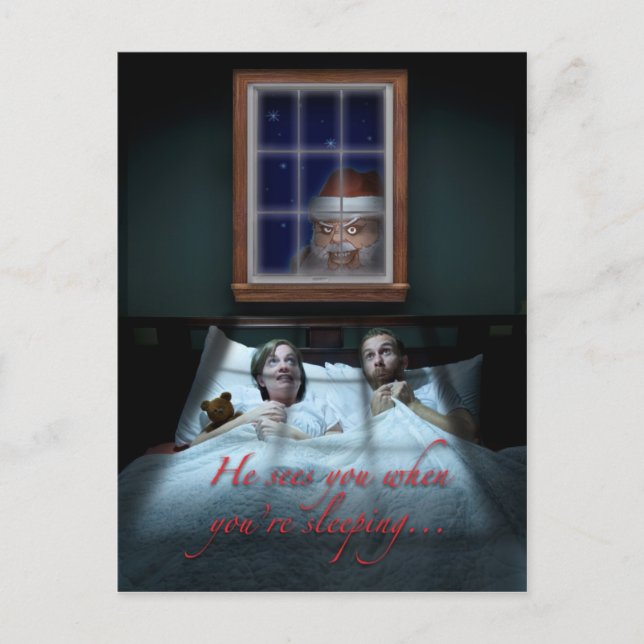 Gruselige Sankt-Weihnachtskarte Feiertagspostkarte (Vorderseite)