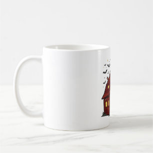 Gruselige Scheunen-Nacht Gruselige Halloween-Farm- Kaffeetasse