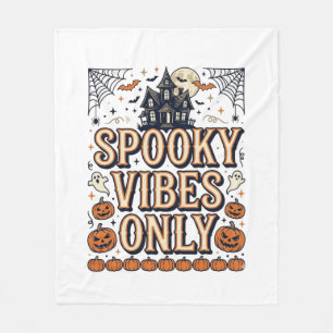 Gruselige Schwingungen Nur Vintage-Halloween-Shirt Fleecedecke