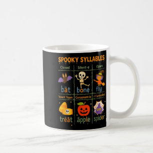 Gruselige Silben Lehrer Lustiger Halloween Unterri Kaffeetasse