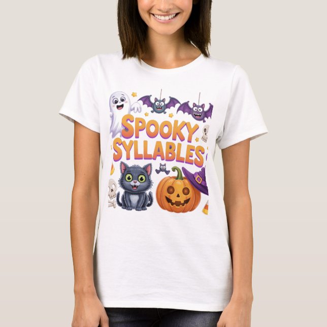 Gruselige Silben T-Shirt (Vorderseite)