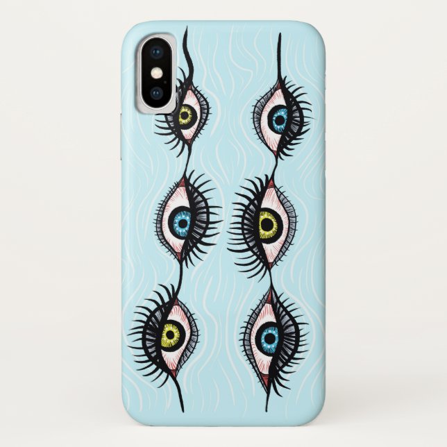 Gruselige sonderbare Augen-Girlanden-surreale Case-Mate iPhone Hülle (Rückseite)