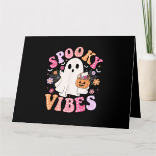 Gruselige Stimmung Geist Retro Groovy Halloween Karte