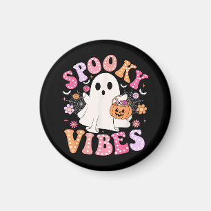 Gruselige Stimmung Geist Retro Groovy Halloween Magnet