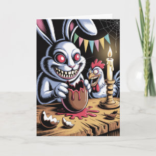 Gruselige Surreal Horror Osterkarte Dunkler Feiert Karte