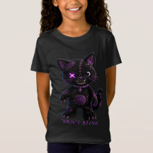 Gruselige Süße Mysté Schwarze Katze Gothic Kinder