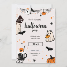 Gruselige und stilvolle Halloween-Party-Einladung