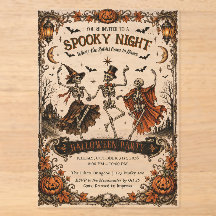 Gruselige Vintage Tanzskelette Halloween