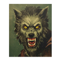 Gruselige Werwolf-Horror-Illustration