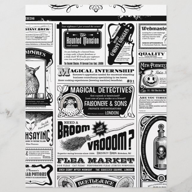 gruselige Zeitung (Vorderseite)