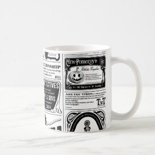 gruselige Zeitung Kaffeetasse